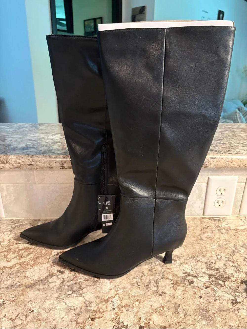 Madden woman’s Black Knee-High Pointed-Toe Women's Boots